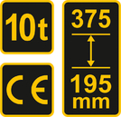 PODNOŚNIK TŁOKOWY HYDRAULICZNY SŁUPKOWY BUTELKOWY 10T VOREL 80052