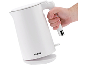 CZAJNIK ELEKTRYCZNY STAL NIERDZEWNA 1,5L 2200W COOL TOUCH BIAŁY LUND 68207