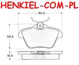 Tarcze hamulcowe pełne MIKODA 0363 GT malowane, nacinane, wiercone, kolor: czarny + KLOCKI MIKODA 71268 - ALFA ROMEO 166 (936_) LANCIA KAPPA (838_) - OŚ TYLNA