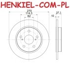 Tarcze hamulcowe pełne MIKODA 2247 + KLOCKI CERAMICZNE QUARO QP2058C - TOYOTA AURIS (_E15_,_E18_) AURIS TOURING SPORTS (_E18_) AURIS VAN (_E18_) COROLLA sedan (_E15_,_E18_,ZRE17_) - OŚ TYLNA