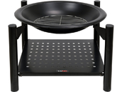 PALENISKO OGRODOWE STALOWE Z DREWUTNIĄ OGNISKO GRILL 58X58X55cm LUND 99914