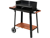 GRILL WĘGLOWY Z PÓŁKĄ BOCZNĄ CHROMOWANY RUSZT ROŻEN 48X26.5 LUND 99907 