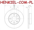 Tarcza hamulcowa pełna MIKODA 1626 - OPEL CORSA C (X01) - OŚ PRZEDNIA