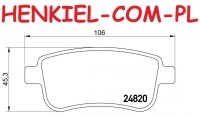 Klocki hamulcowe BREMBO P68054 - RENAULT FLUENCE (L3_) GRAND SCÉNIC III (JZ0/1_) MEGANE CC (EZ0/1_) MEGANE III Coupe (DZ0/1_) MEGANE III Grandtour (KZ0/1) MEGANE III Hatchback (BZ0/1_) SCENIC III (JZ0/1_) - OŚ TYLNA