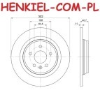 Tarcza hamulcowa pełna MIKODA 2429 - VOLVO S60 II (134) S80 II (124) V70 III (135) XC70 II (136) V60 (155, 157) - OŚ TYLNA