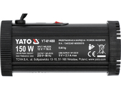 SAMOCHODOWA PRZETWORNICA NAPIĘCIA 12V/230V 150W USB YATO YT-81480