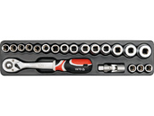 ZESTAW NARZĘDZIOWY METALOWA SKRZYNKA Z NARZĘDZIAMI 62szt. YATO YT-3895