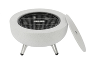 PALENISKO OGRODOWE STALOWE RUSZT GRILL STOLIK OGRODOWY - IMITACJA NATURALNEGO KAMIENIA 3w1 LUND 99718