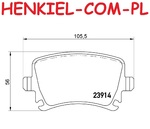 Tarcze hamulcowe wentylowane MIKODA 0269 + KLOCKI CERAMICZNE QUARO QP5999C - AUDI A3 (8P1,8PA) SEAT LEON (5F1,5F5,5F8) SKODA SUPERB (3T4,3T5) VW CC EOS GOLF V VI PASSAT 05r-14r SCIROCCO (137,138) - OŚ TYLNA