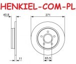 Tarcze hamulcowe pełne MIKODA 0752 + KLOCKI QUARO QP2195C ceramiczne - FORD FOCUS III FOCUS III sedan FOCUS III Turnier - OŚ TYLNA