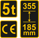 PODNOŚNIK TŁOKOWY HYDRAULICZNY SŁUPKOWY BUTELKOWY 5T VOREL 80032