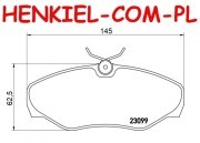 Klocki hamulcowe TEXTAR 2309902 - NISSAN PRIMASTAR (X83) OPEL VIVARO A (X83) RENAULT TRAFIC II (EL, FL, JL) - OŚ PRZEDNIA