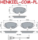 Klocki QUARO QP1548 - AUDI A3 (8YH, 8YS, 8YA) CUPRA LEON (KL1, KU1, KL8, KU8) FORD TOURNEO CONNECT V761 TRANSIT CONNECT V761 SEAT LEON (KL1, KL8) SKODA OCTAVIA IV (NX3, NN3, NX5) VW CADDY V (SBB, SBJ, SBA, SBH) GOLF VIII (CD1, CG5) - OŚ PRZEDNIA