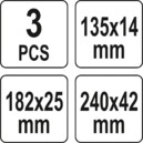 ŁOMY SKROBAKI STALOWE KPL. 3 SZT. YATO YT-52863