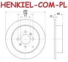 Tarcze hamulcowe pełne MIKODA 0547 + KLOCKI MIKODA 70547 - PEUGEOT 406 (8B) 406 Break (8E/F) 406 Coupe (8C) - OŚ TYLNA