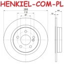 Tarcze hamulcowe pełne MIKODA 1485 + KLOCKI CERAMICZNE QUARO QP6229C - MERCEDES KLASA A (W176) KLASA B (W246, W242) CLA Coupe (C117) CLA Shooting Brake (X117) KLASA GLA (X156) - OŚ TYLNA