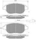 Klocki hamulcowe MIKODA 703471 FIAT DOBLO PUNTO FIORINO OPEL COMBO ABARTH 500 PRZÓD