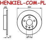 Tarcze hamulcowe pełne MIKODA 1620 + KLOCKI MIKODA 71615 - OPEL ASTRA G ZAFIRA A CHEVROLET ZAFIRA - OŚ TYLNA