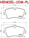 Klocki hamulcowe BREMBO P50045 - MERCEDES KLASA C (W203,CL203,S203) KLASA CLC (CL203) CLK (C209,A209) SLK (R171) - OŚ PRZEDNIA