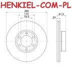 Tarcze hamulcowe wentylowane MIKODA 1730 + KLOCKI SAMKO 5SP663 - RENAULT MASTER II OPEL MOVANO - OŚ PRZEDNIA