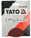 KRĄŻKI KRĄŻEK ŚCIERNY Z RZEPEM 5szt. 125mm P36 YATO YT-83430