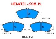 KLOCKI HAMULCOWE ATE 13.0460-5943.2 HONDA JAZZ II LOGO PRZÓD