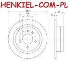 Tarcza hamulcowa pełna MIKODA 0407 - BMW 5 (E28) 6 (E24) - OŚ TYLNA