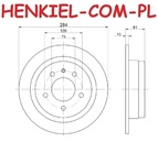 Tarcza hamulcowa pełna MIKODA 0407 - BMW 5 (E28) 6 (E24) - OŚ TYLNA