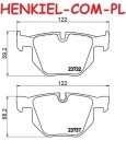 Klocki hamulcowe BREMBO P06033 + CZUJNIK MAXGEAR 34356764299/MG - BMW 5 (E60, E61) - OŚ TYLNA mniejsze