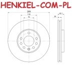 Tarcze hamulcowe wentylowane MIKODA 0367 + KLOCKI QUARO QP4812 - FIAT CROMA (194) - OŚ PRZEDNIA