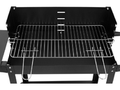 GRILL WĘGLOWY Z PÓŁKĄ RUSZT ROŻEN OGRODOWY 48 X 26.5CM LUND 99919 