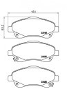 Klocki hamulcowe FERODO FDB1648 - TOYOTA AVENSIS (_T25_) COROLLA Verso (ZER_,ZZE12_,R1_) - OŚ PRZEDNIA