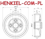 Bębny hamulcowe z piastą MIKODA 9421 + SZCZĘKI SAMKO 81111 - NISSAN MICRA IV (K13) - OŚ TYLNA