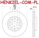 Tarcze hamulcowe wentylowane MIKODA 0377 + KLOCKI QUARO QP1129C ceramiczne - ALFA ROMEO 166 - OŚ PRZEDNIA