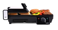 GRILL OPIEKACZ ELEKTRYCZNY STOŁOWY ROZKŁADANY Z REGULACJĄ  2w1 2000W LUND 67455