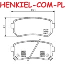 Tarcze hamulcowe pełne MIKODA 1164 + KLOCKI FERODO FDB1956 - HYUNDAI SONATA VI (YF) SONATA VII (LF) - OŚ TYLNA