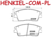 Klocki hamulcowe QUARO QP5335 - HYUNDAI TUCSON (TL, TLE) KIA ELANTRA VI Sedan (AD, ADA) SPORTAGE IV (QL, QLE) - OŚ PRZEDNIA