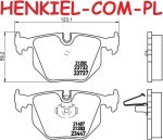 Klocki hamulcowe MIKODA 70449 -  BMW 3 (E46) 5 (E39) 7 (E38, E65, E66, E67) 8 (E31) X3 (E83) X5 (E53, E70, F15, F85) X6 (E71, E72, F16, F86) Z4 Coupe (E86) Z4 Roadster (E85) Z8 (E52) LAND ROVER RANGE ROVER III - OŚ TYLNA