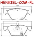 Klocki hamulcowe TEXTAR 2167001 - CHRYSLER CROSSFIRE MERCEDES KLASA E (W210,S210) CLK (C208,A208) SLK (R170) - OŚ PRZEDNIA