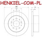Tarcza hamulcowa pełna MIKODA 0351 - FIAT DUCATO CITROEN JUMPER PEUGEOT BOXER - OŚ TYLNA