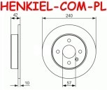 Tarcze hamulcowe pełne MIKODA 1615 + KLOCKI MIKODA 71620 - OPEL ASTRA G ASTRA H ASTRA CLASSIC (L48) MERIVA I A - OŚ TYLNA