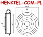 Bęben hamulcowy MIKODA 8903 - ALFA ROMEO 145 146 FIAT BRAVA BRAVO I FIORINO (225_) IDEA MAREA PUNTO (188_) QUBO LANCIA MUSA YPSILON (843_) - OŚ TYLNA