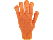 RĘKAWICE BAWEŁNIANE, NAKRAPIANE, POMARAŃCZOWE, 