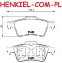 Klocki hamulcowe BREMBO P59044 - SAAB 9-3 kabriolet (YS3F) NISSAN PRIMERA (P12,WP12) OPEL SIGNUM VECTRA C RENAULT LAGUNA II ESPACE IV (JK0/1_) VEL SATIS (BJ0_) - OŚ TYLNA