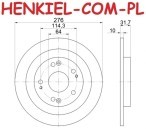 Tarcze hamulcowe pełne MIKODA 0851 + KLOCKI MIKODA 72258 - HONDA CIVIC IX (FK) CIVIC IX Sedan (FB,FG) CIVIC IX Tourer (FK) - OŚ TYLNA