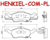 Klocki hamulcowe BREMBO P24046 - FORD FOCUS I - OŚ PRZEDNIA 