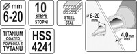 WIERTŁO STOPNIOWE STOŻKOWE HSS 6-20mm YATO YT-44744