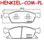 Klocki hamulcowe BREMBO P24188  - FORD FOCUS IV (HN) FOCUS IV Sedan (HM) FOCUS IV Turnier (HP) GALAXY III (CK) KUGA III (DFK) S-MAX (CJ, WA6) - OŚ PRZEDNIA
