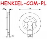 Tarcze hamulcowe wentylowane MIKODA 1538 + KLOCKI SAMKO 5SP1606 - NISSAN JUKE (F15) - OŚ PRZEDNIA