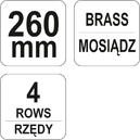 SZCZOTKA DRUCIANA MOSIĘŻNA 4-RZĘDOWA YATO YT-6344